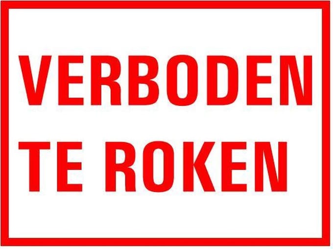 Verboden te roken tekstbord - kunststof 320 x 200 mm