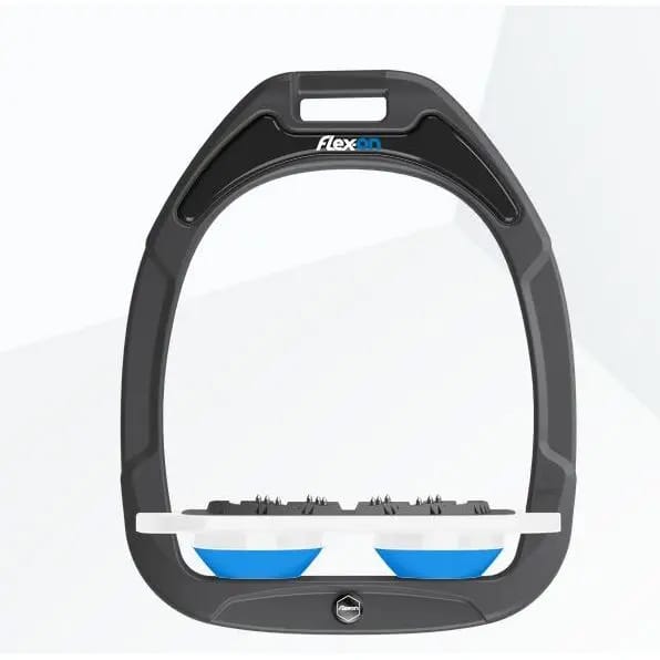 Ultragrip Platte Steigriemen Antraciet/Wit/Blauw Flex-On Green Composite
