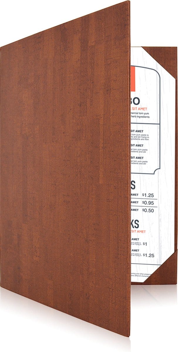 Goodline® - Menumap / Menukaart Mappen - 2x A4 - Donker-Kurk