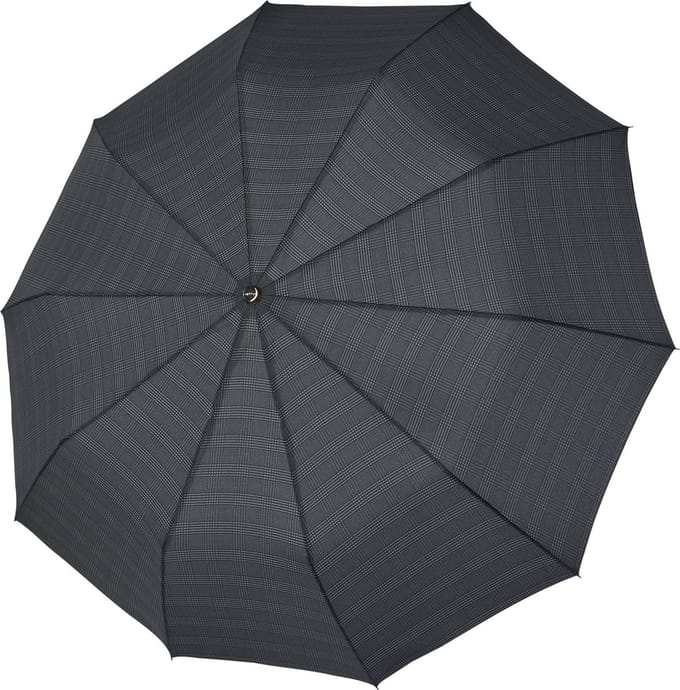 doppler Paraplu Fiber Gents Printed Magic Mini Strong Check Zwart Veelkleurig