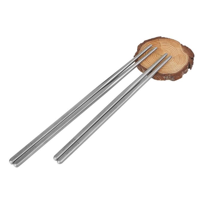 Pure Titanium Eetstokjes Holle Eetstokjes Buiten Servies Kampeer Eetstokjes 195mm
