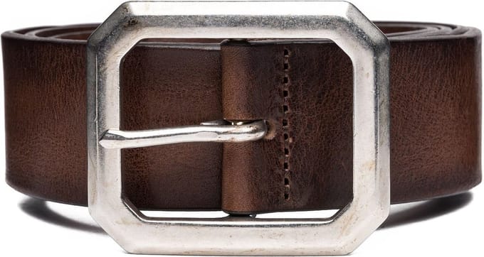 REPLAY Leren Riem Classic Belt W100 Faded Black Brown Bruine