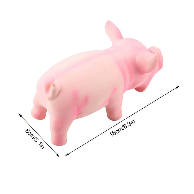 Schattige varken knorrende piep latex huisdier kauwspeeltjes voor hondenpuppy's(Roze) white