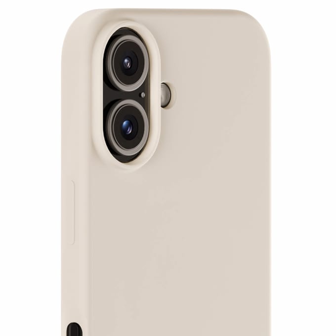 Holdit Silicone Case geschikt voor Apple iPhone 16 - Light Beige