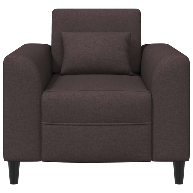 vidaXL - Fauteuil - Donkerbruin - Stof
