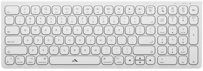 Alogic Echelon Compact Draadloos Toetsenbord (QWERTY) - Geschikt voor Mac en Windows – Bluetooth 3.0/5.0 – Koppel met meerdere devices - Wit