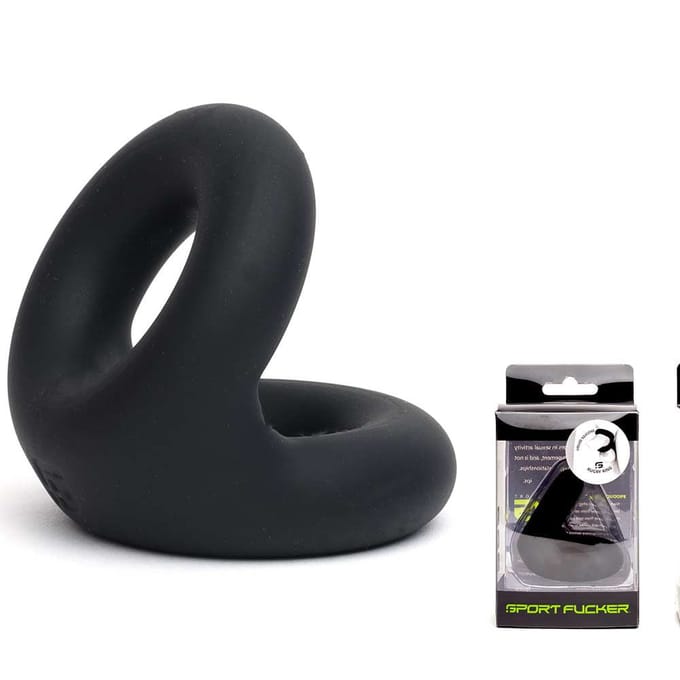 Sport Fucker - Rugby Ring Rekbare Cockring - Zwart