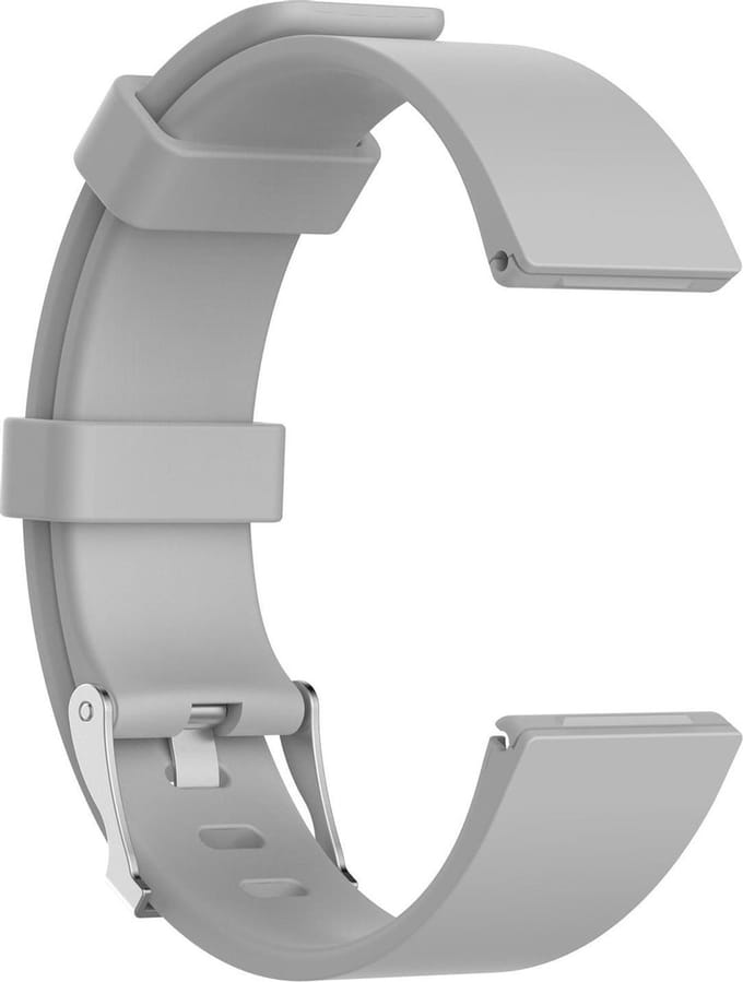 watchbands-shop.nl Siliconen bandje - Fitbit Versa (Lite) - Grijs - Large
