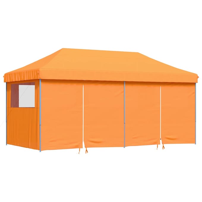 vidaXL - Partytent - inklapbaar - pop-up - met - 4 - zijwanden - oranje