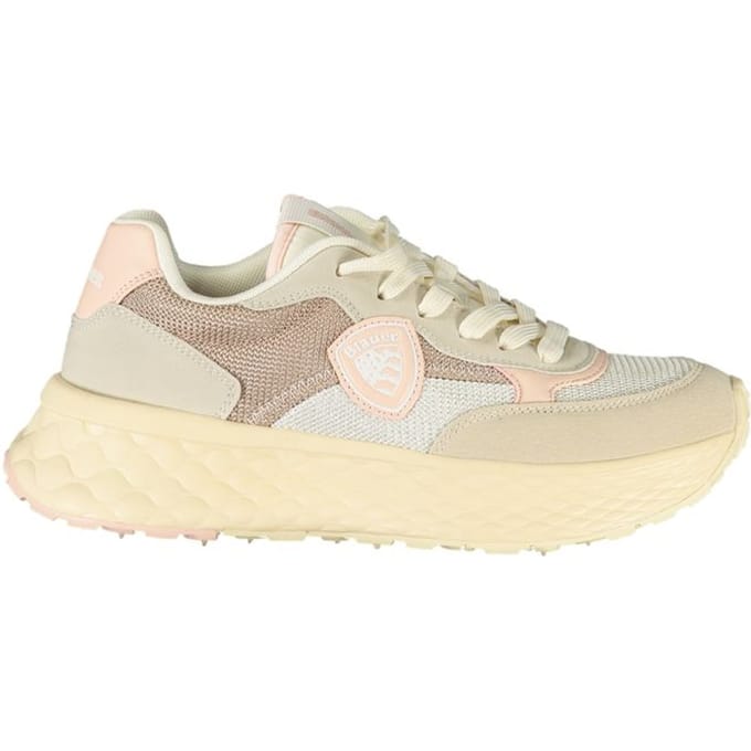 Blauer Beige Polyurethaan Dames Sneaker