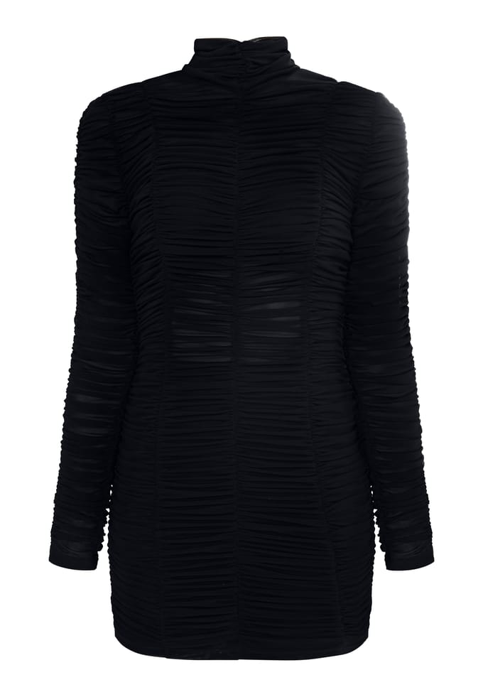 Faina mesh jurk Dames zwart