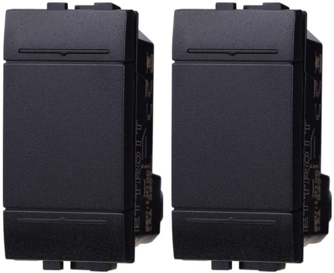 2 stuks knoppen compatibel met Bticino Living Light (zwart)
