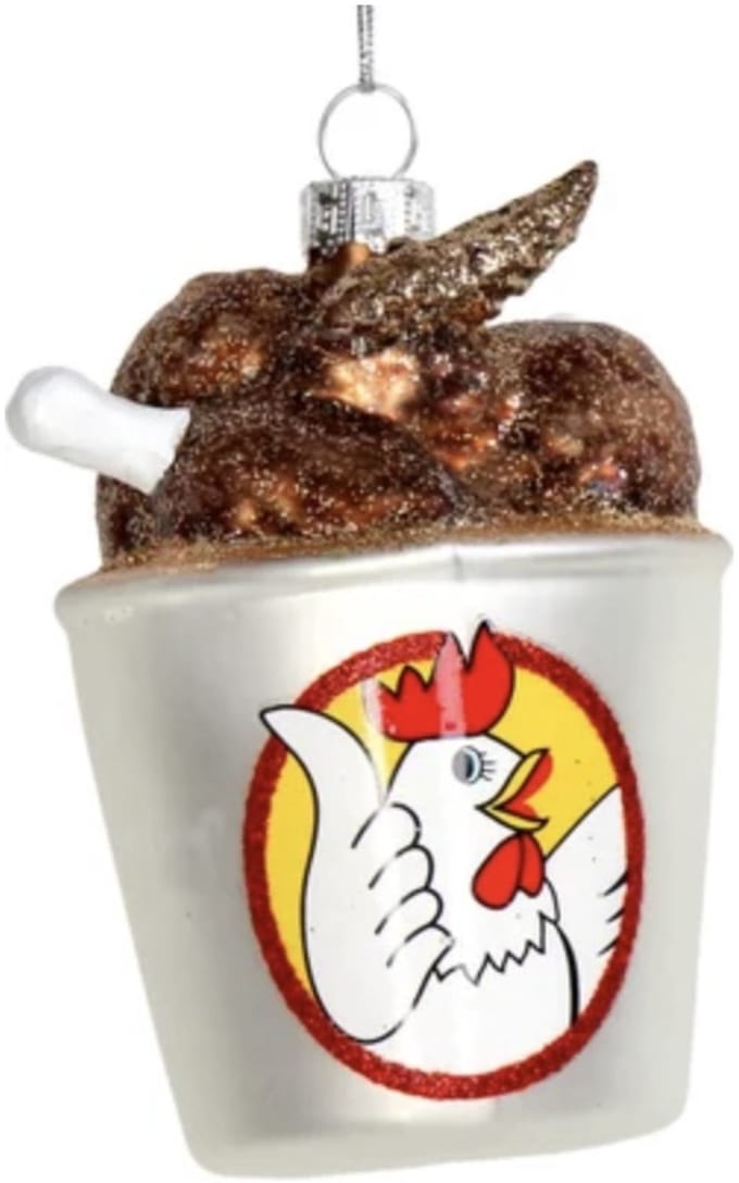 Hd collection Kerstornament Chicken bucket glas
