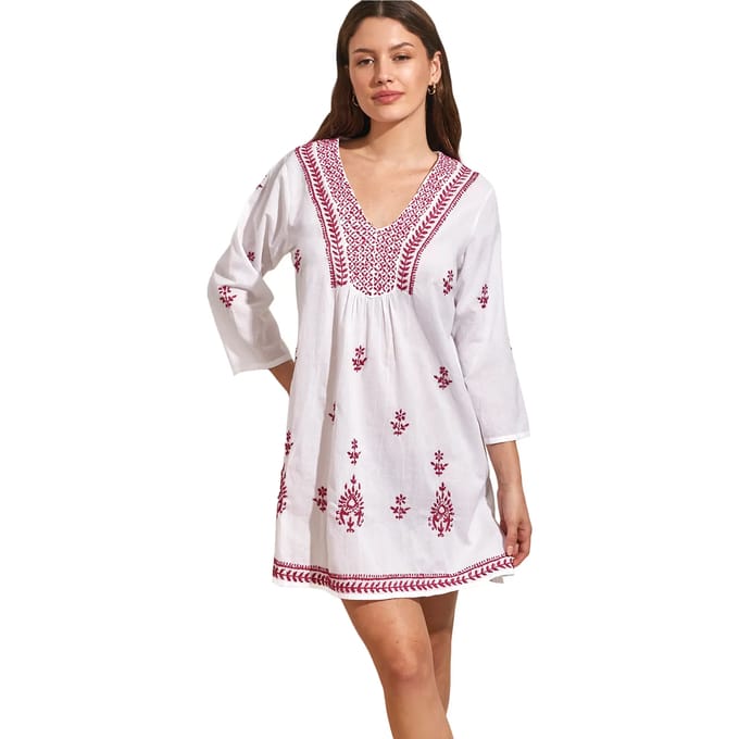 Geborduurde strandtuniek voor dames Selmark Complementos