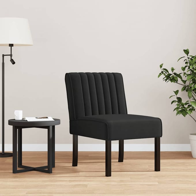 Vidaxl Fauteuil, Zwart, Bekleed met Fluweel