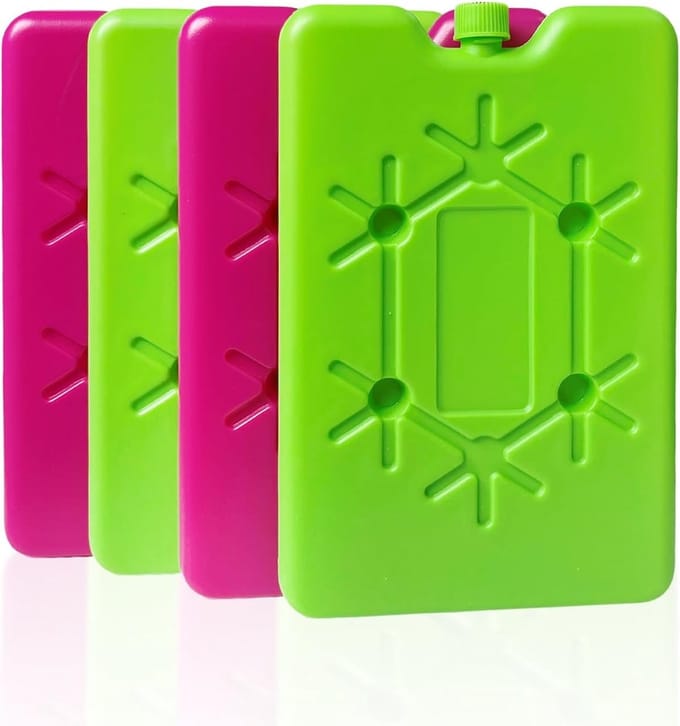 200 ml Roze Groene Herbruikbare Koelaccu's voor Reiskoelkast Lunch - 4 Stuks