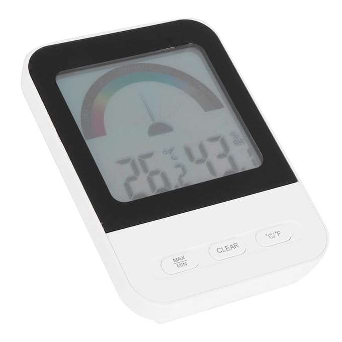 Digitale Elektronische Thermometer Hygrometer met LCD Achtergrondverlichting Display voor Binnenkas gray