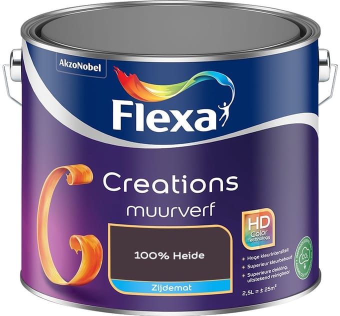 Flexa - Creations Muurverf Zijdemat - 100% Heide - Mengverf - 2,5 L