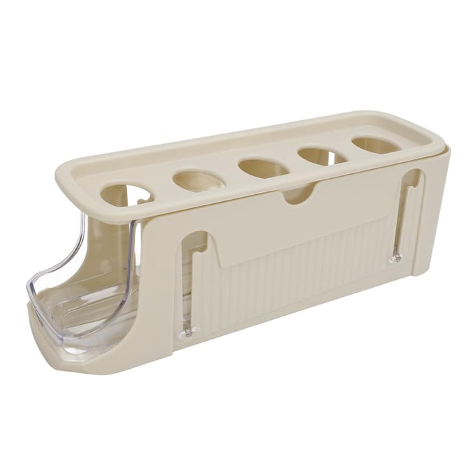 Rollende Eierdispenser voor Koelkast Ruimtebesparend 2 Laags Automatische Eieropbergcontainer Grey gray