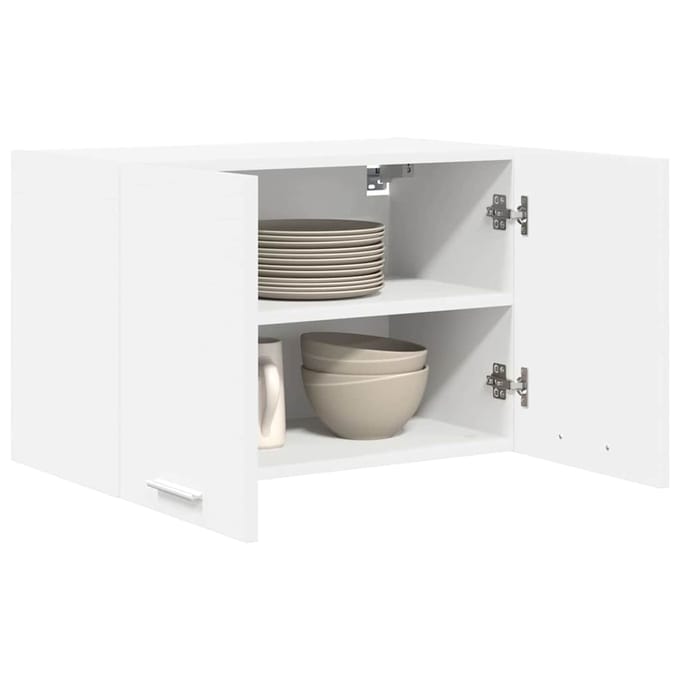 vidaXL Hangkast met opslag 2 pcs Wit 60 x 31 x 40 cm Bewerkt hout