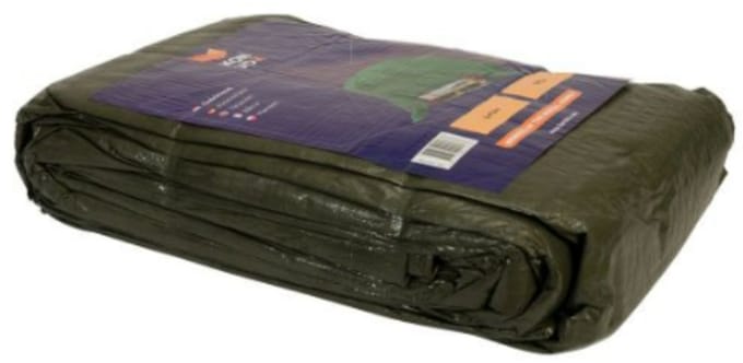Dekkleed - HDPE afdekzeil met ogen - groen - 100 g - 8 x 12 m