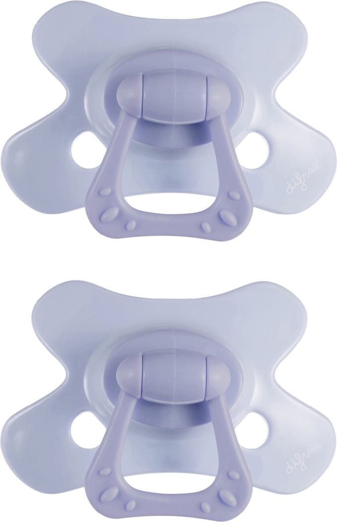 Difrax Fopspeen Natural - 18+ Maanden - Lila - 2 Stuks