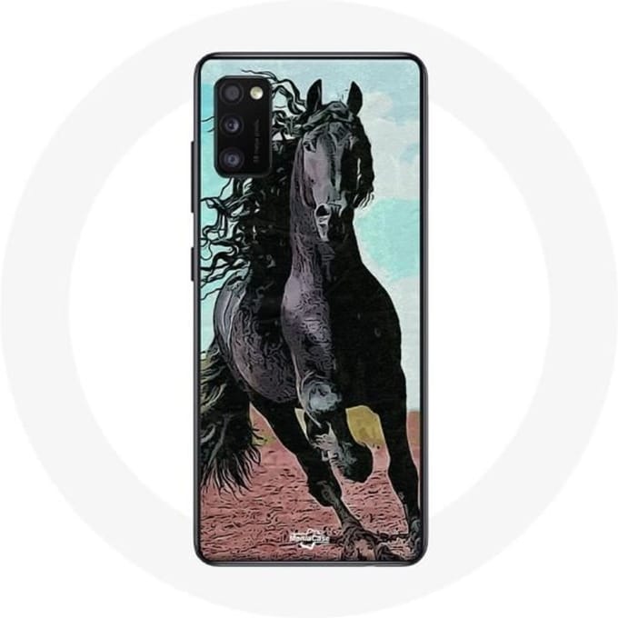 Coque pour Samsung Galaxy S20 Cheval Noir De La Race Frisonne