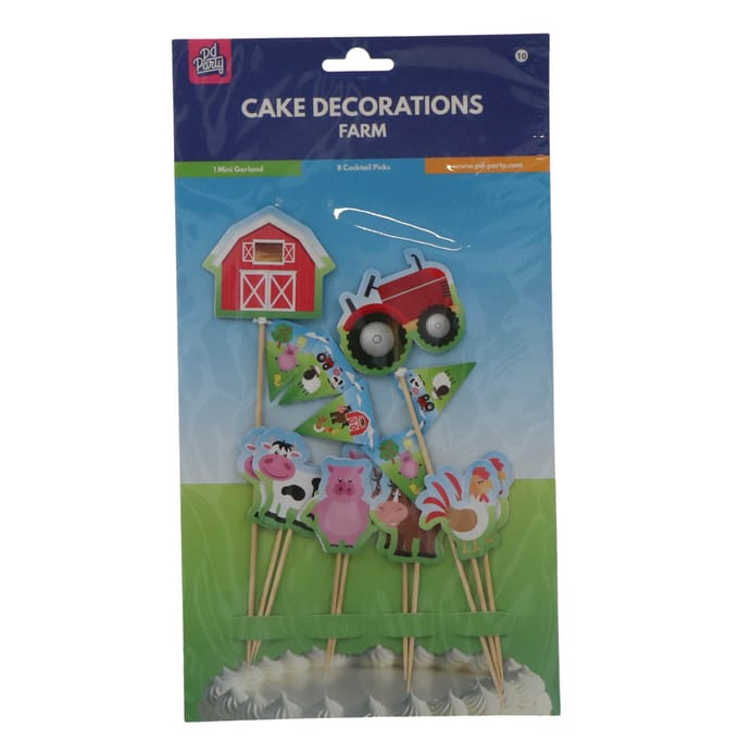 Paperdreams - Taartdecoratie set boerderij - 9 stuks