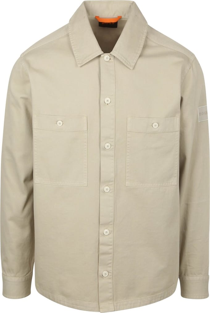 BOSS Overshirt Locky Lichtbeige - Maat L - Heren