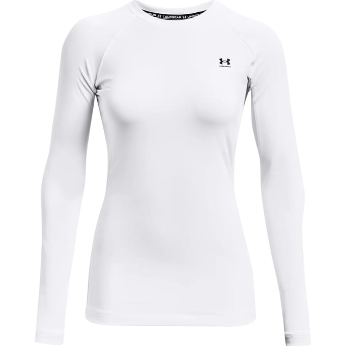 Under Armour UA CG Authentics Crew Dames Thermoshirt - White - Maat M