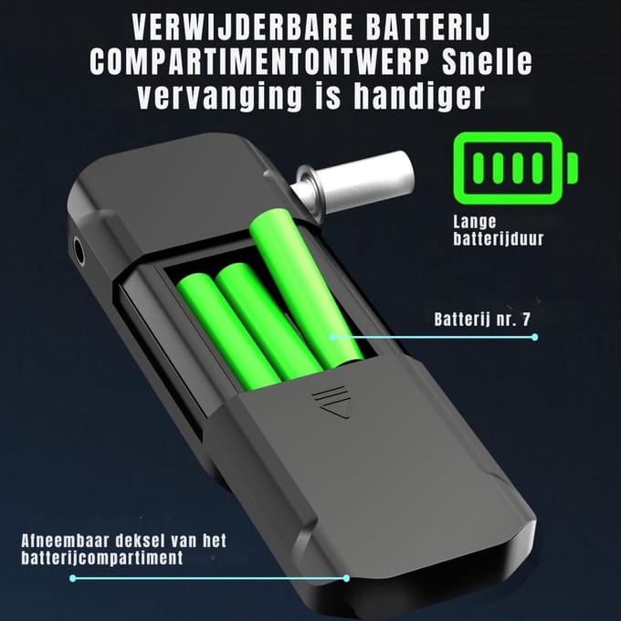 AHD® Alcohol Tester - Alcoholtesters - Alcohol Testers - Zwart - ‎16cm x 8cm x 6cm