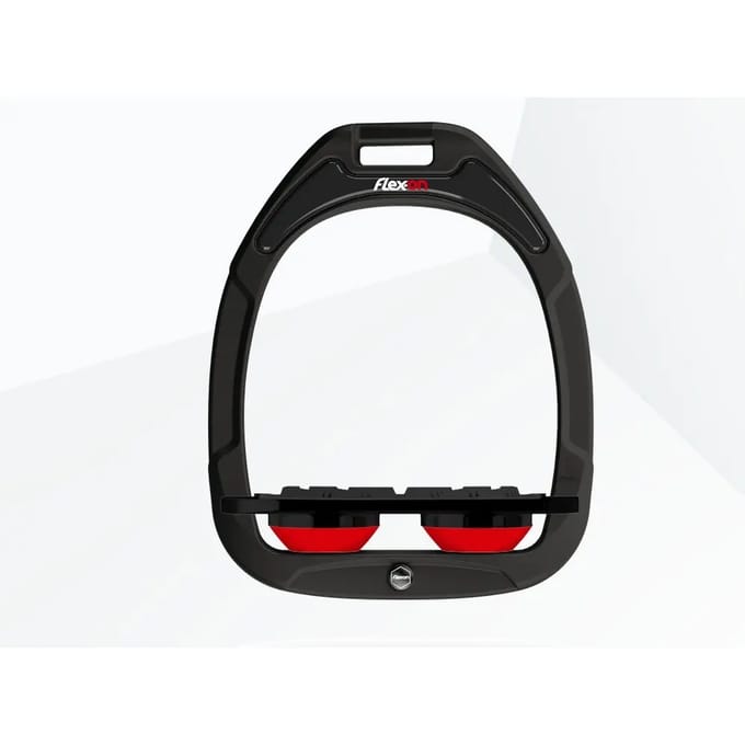 Platte Grip stijgbeugels Groen/Zwart/Rood Flex-On Green Composite