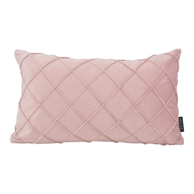 NOVÉE Sierkussen velvet cross lichtroze | 30x50 cm | velvet/polyester