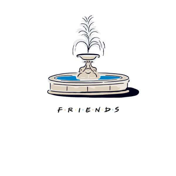 Friends Fountain trui - Wit - M