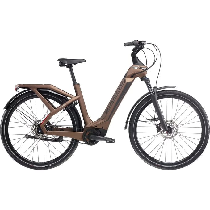 Stadsfietsen Bianchi E-Omnia Ctype Shimano Deore OLI630 RD-M4120 10/11V
