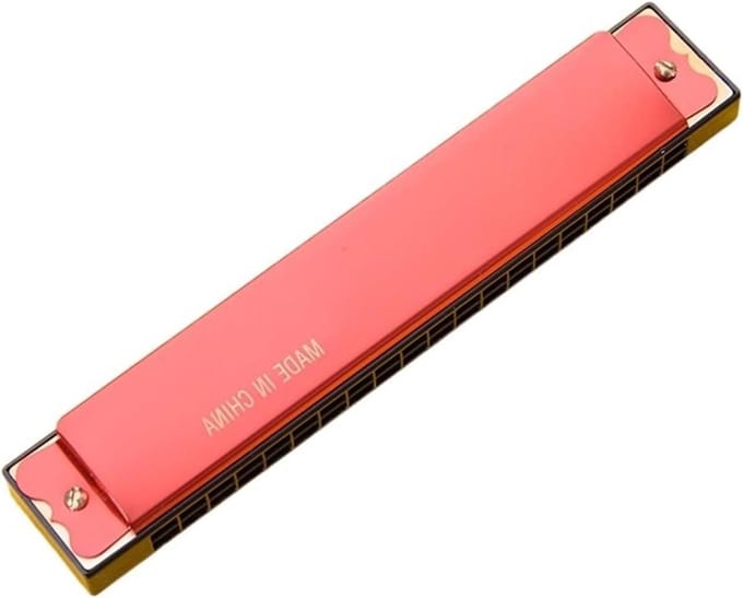 Mondharmonica Set - Polyfoon Instrument - Muziek Maken - Dubbele Rij - 20 Gaten - Rood