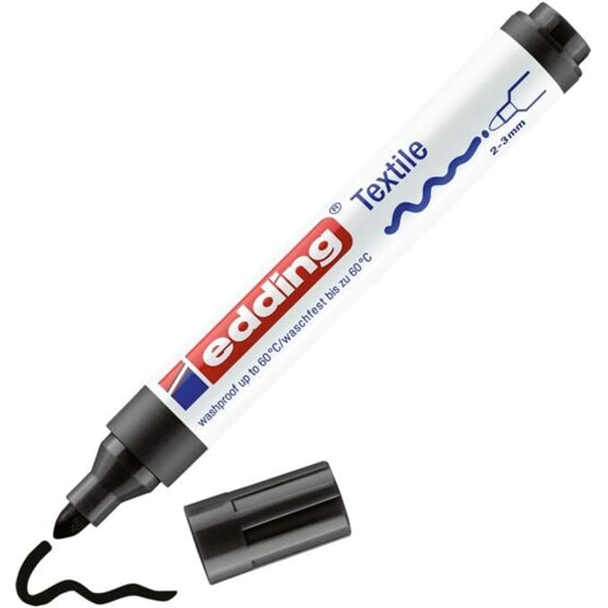 Edding - Felt-tip pen 4500 textile round black 2-3mm