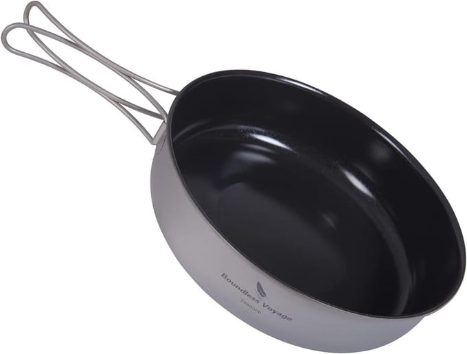 Antiaanbakpan - Koekenpan Griddle - Outdoor Koken - Keramische Coating - 18 cm Diameter - Grijs