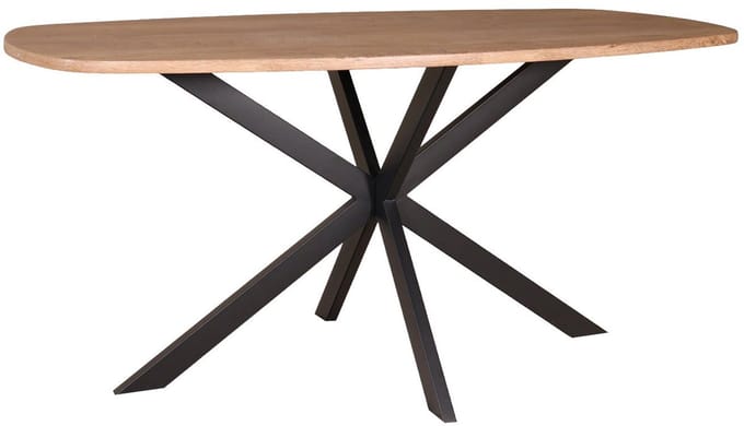 Eettafel Deens ovaal 160cm bruin Hero ovale eetkamer tafel