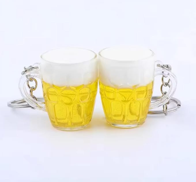 Scoby - Bierpul sleutelhanger - Keychain - Set van 2 - 4CM - Transparant