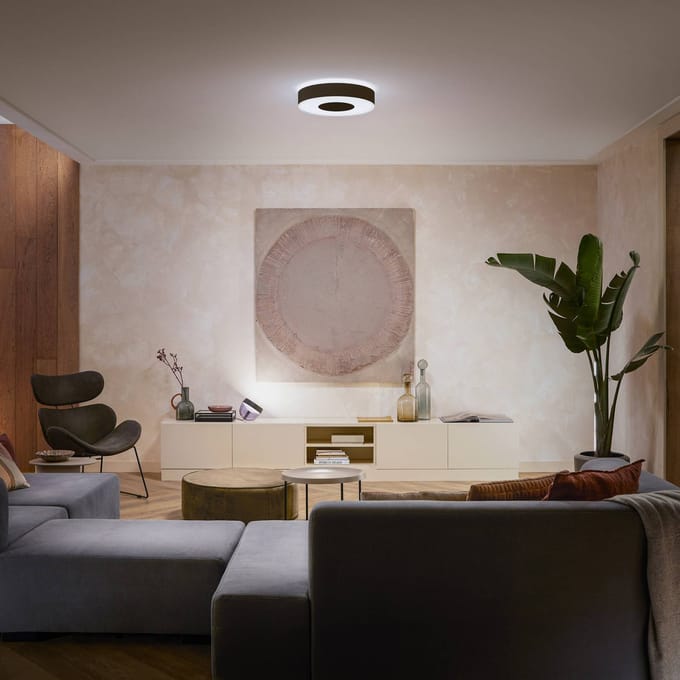 Philips Hue Infuse plafondlamp - wit en gekleurd licht - zwart - 38cm