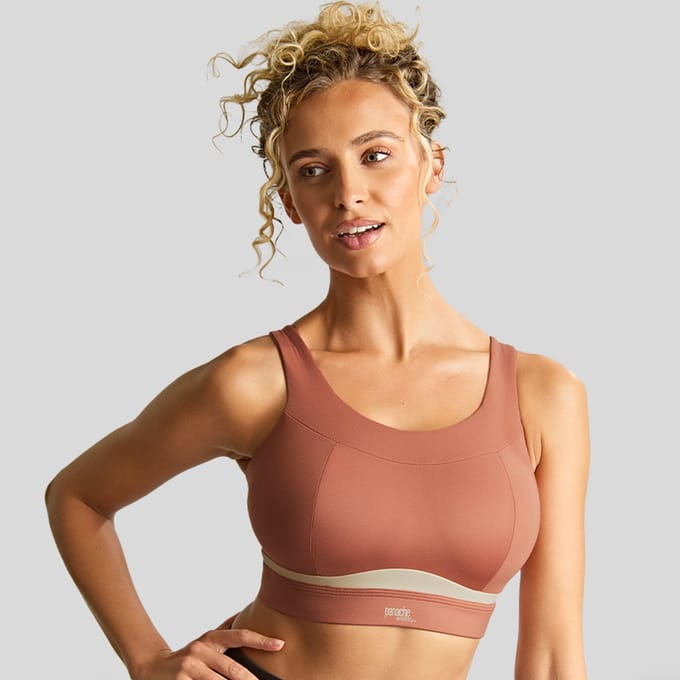 Panache - Freedom Non Wired Non Padded Sport BH - Sienna Rose/Chalk - 70E