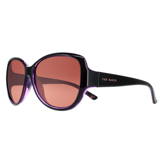 Ted Baker ovale dames zwart paars bruin gradiënt tb1394 shay