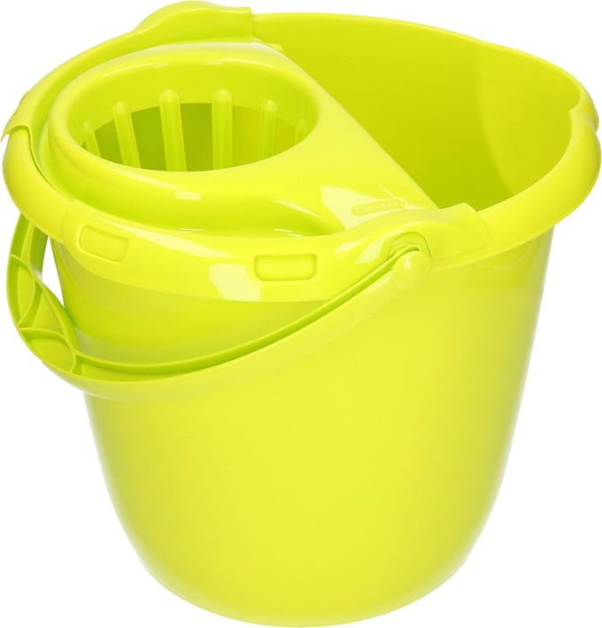 Plasticforte Dweilemmer - 15 liter - groen - mopemmer - 38 cm - dweil emmers