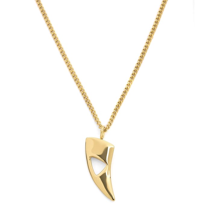 Goudkleurige Iconic Ketting met Uitgesneden Motief