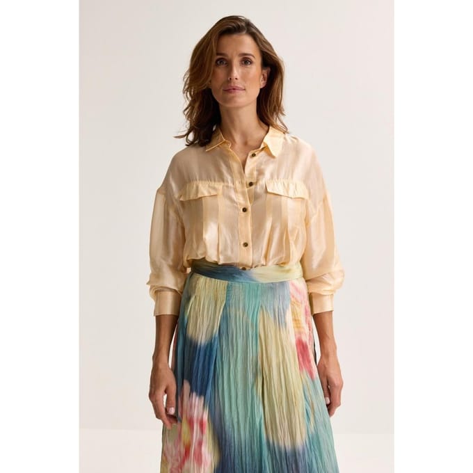 Lange Hemdblouse In Cupro
