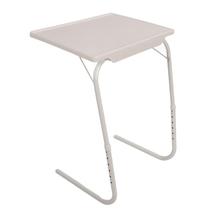 Opvouwbare banktafel dienblad voor het eten van snacks 3 hoekinstellingen Opbergbare laptopstandaard Bank diner white