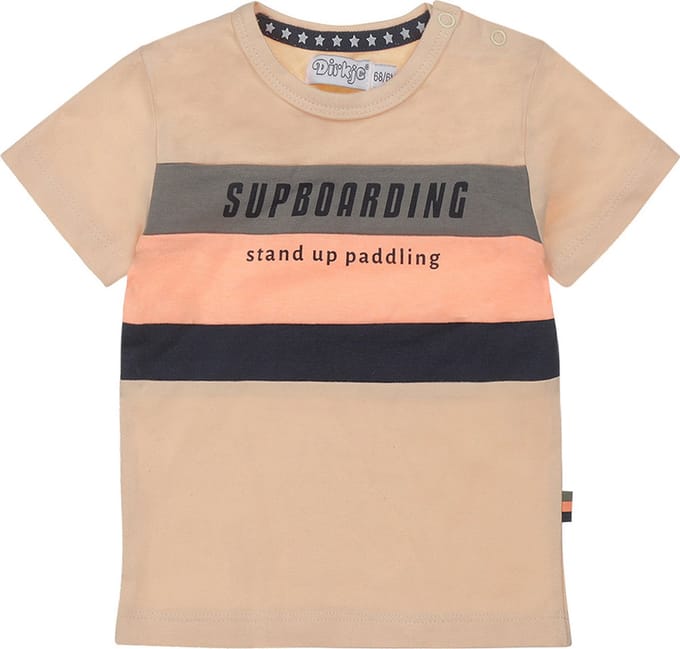 Dirkje - Jongens shirt - Peach - Maat 56