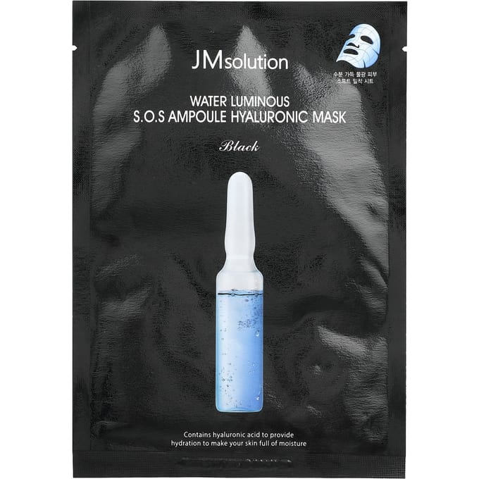 JM Solution, Masque de Beauté Ampoule SOS Hydratante Hyaluronique, 1 feuille, 30ml gray