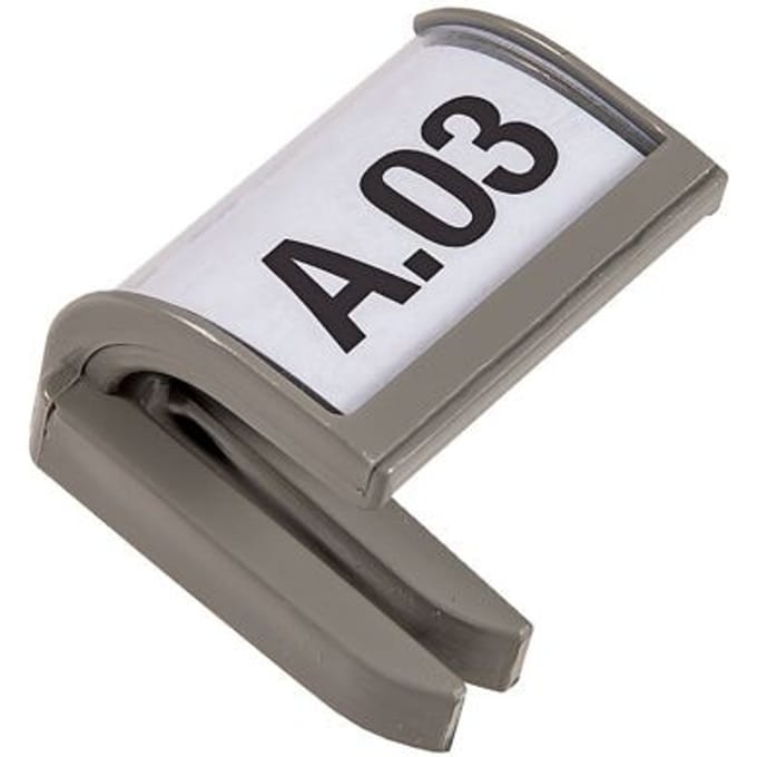 Eichner etiketteerclip, voor wand-sorter, lichtgrijs, B 29 x H 31 mm, 5 st.